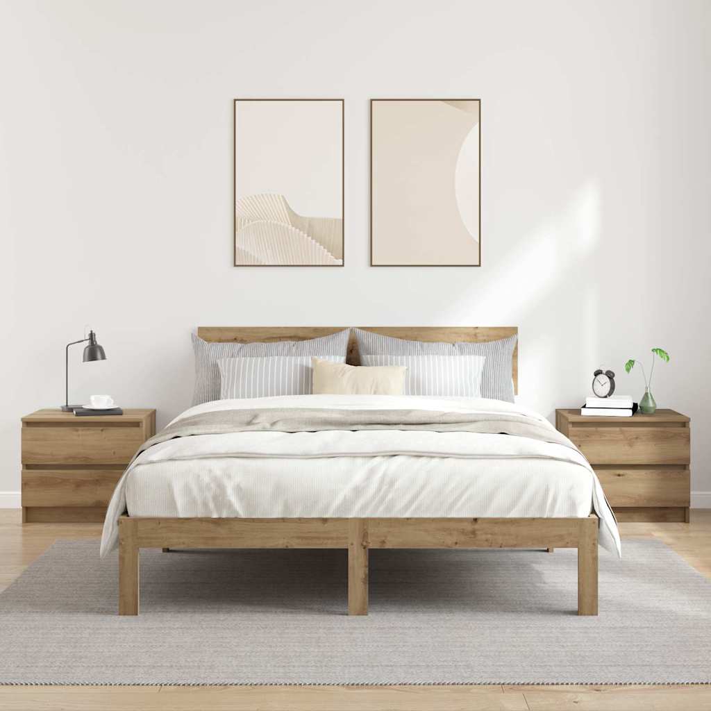 Nattbord pc. 50x40x43,5 cm kunstig eik - håndverkseik, 2 - number 3.