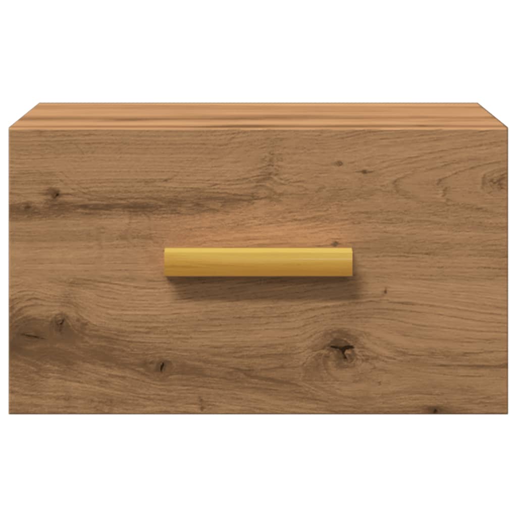 Stolik nocny ścienny 35x35x20 cm sztuczny dąb - dąb rzemieślniczy, 1 - number 4.