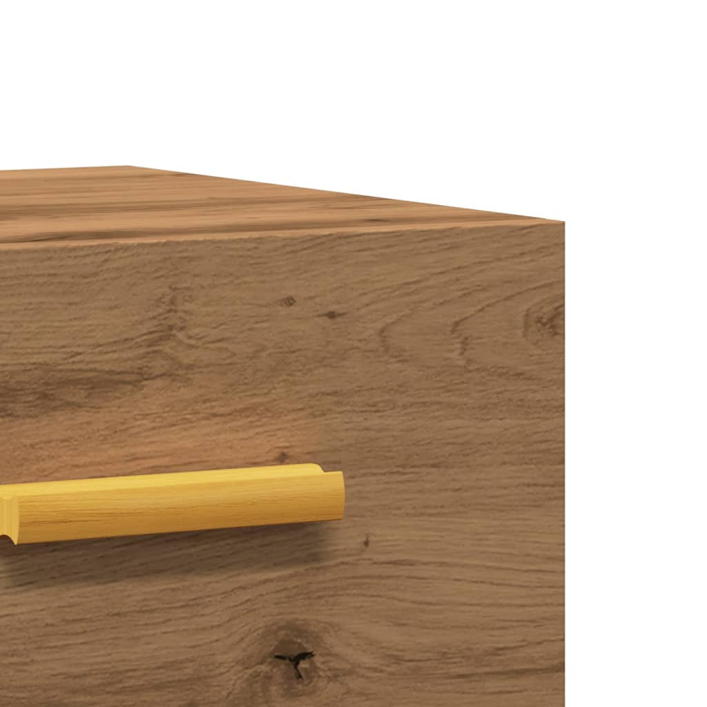 Stolik nocny ścienny 35x35x20 cm sztuczny dąb - dąb rzemieślniczy, 1 - number 8.