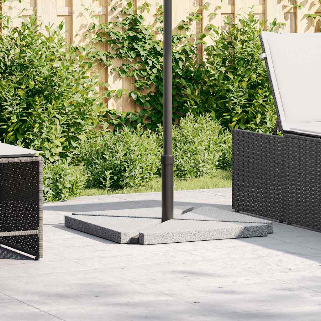 Parasolvægtplader 4 stk. granit 14 kg trekantet - grå, 1 - number 4.