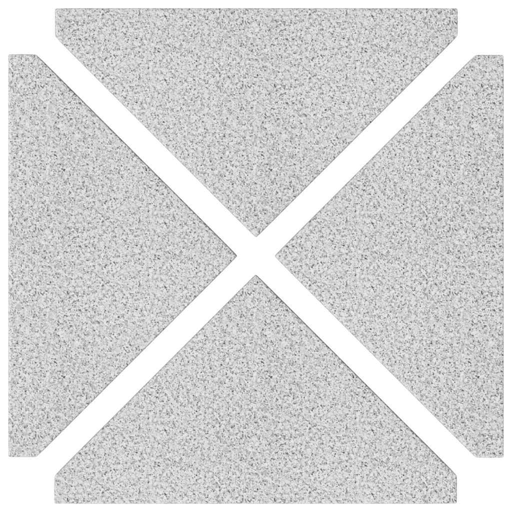 Parasolvægtplader 4 stk. granit 14 kg trekantet - grå, 1 - number 6.