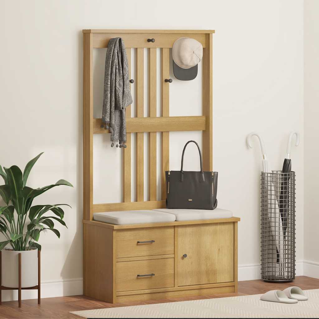 Wieszak na ubrania sandens 87x40x159,5 cm sosna lita - ooo 1 - number 1.