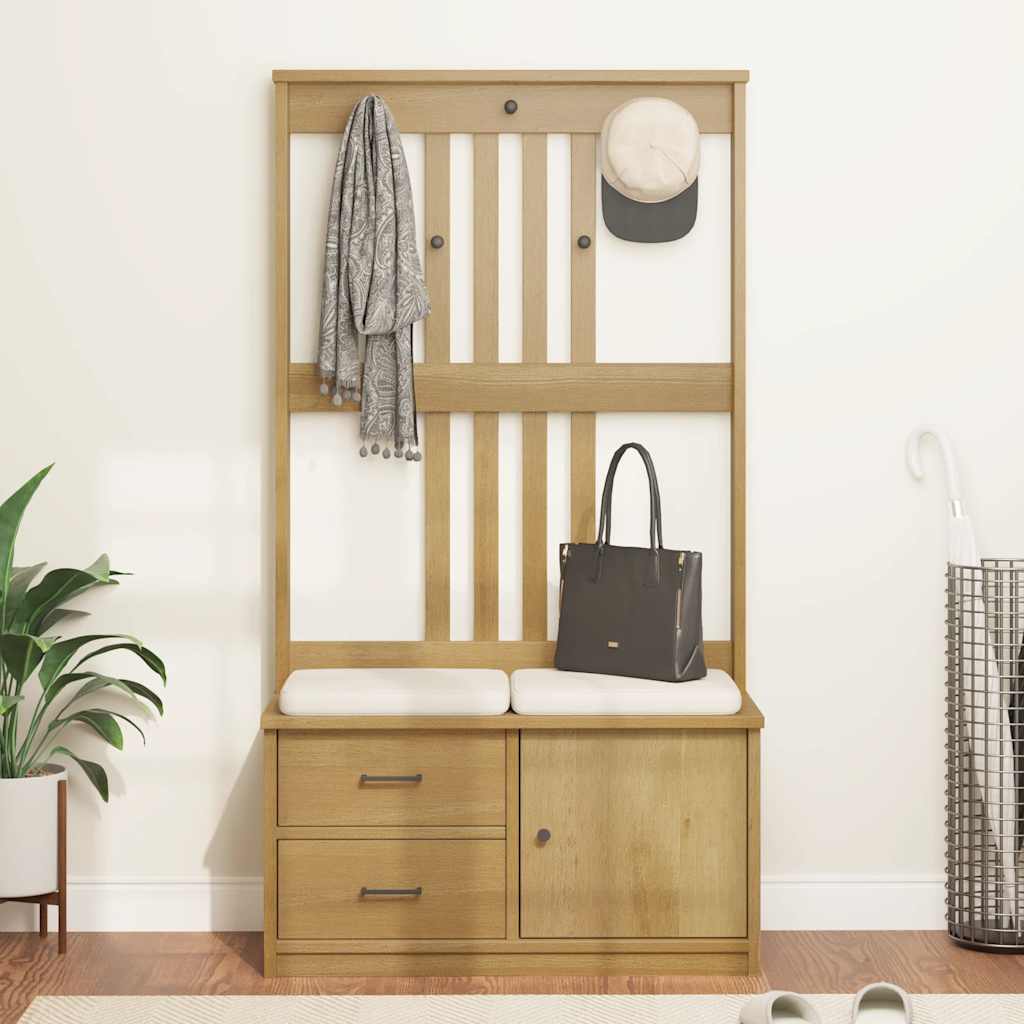 Wieszak na ubrania sandens 87x40x159,5 cm sosna lita - ooo 1 - number 3.