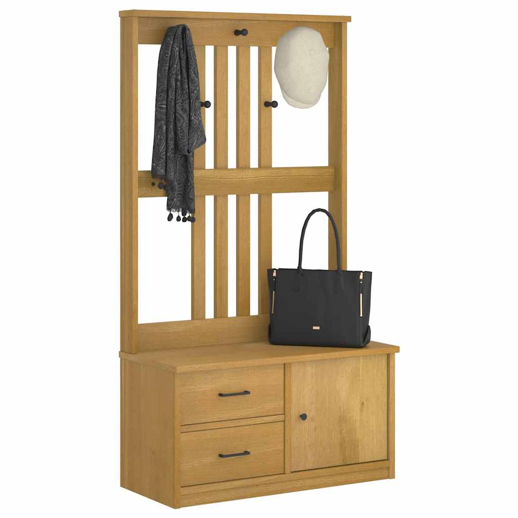 Wieszak na ubrania sandens 87x40x159,5 cm sosna lita - ooo 1 - number 4.
