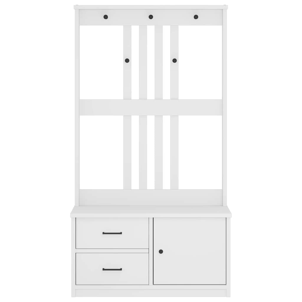 Wieszak na ubrania sandens 87x40x159,5 cm sosna lita biała - ooo 1 - number 6.