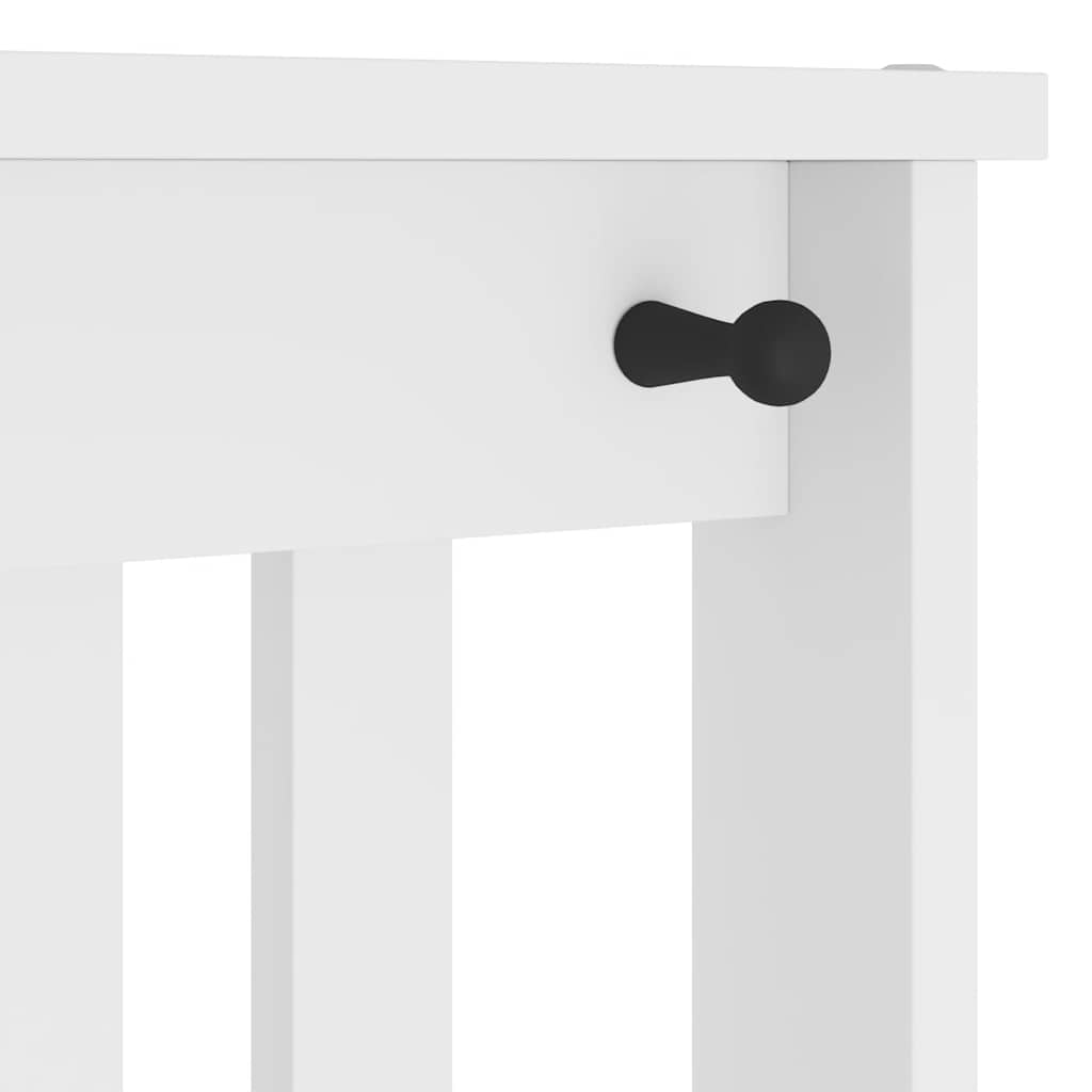 Hall træ sandens 45x40x159,5 cm massivt fyrretræ hvid - number 10.