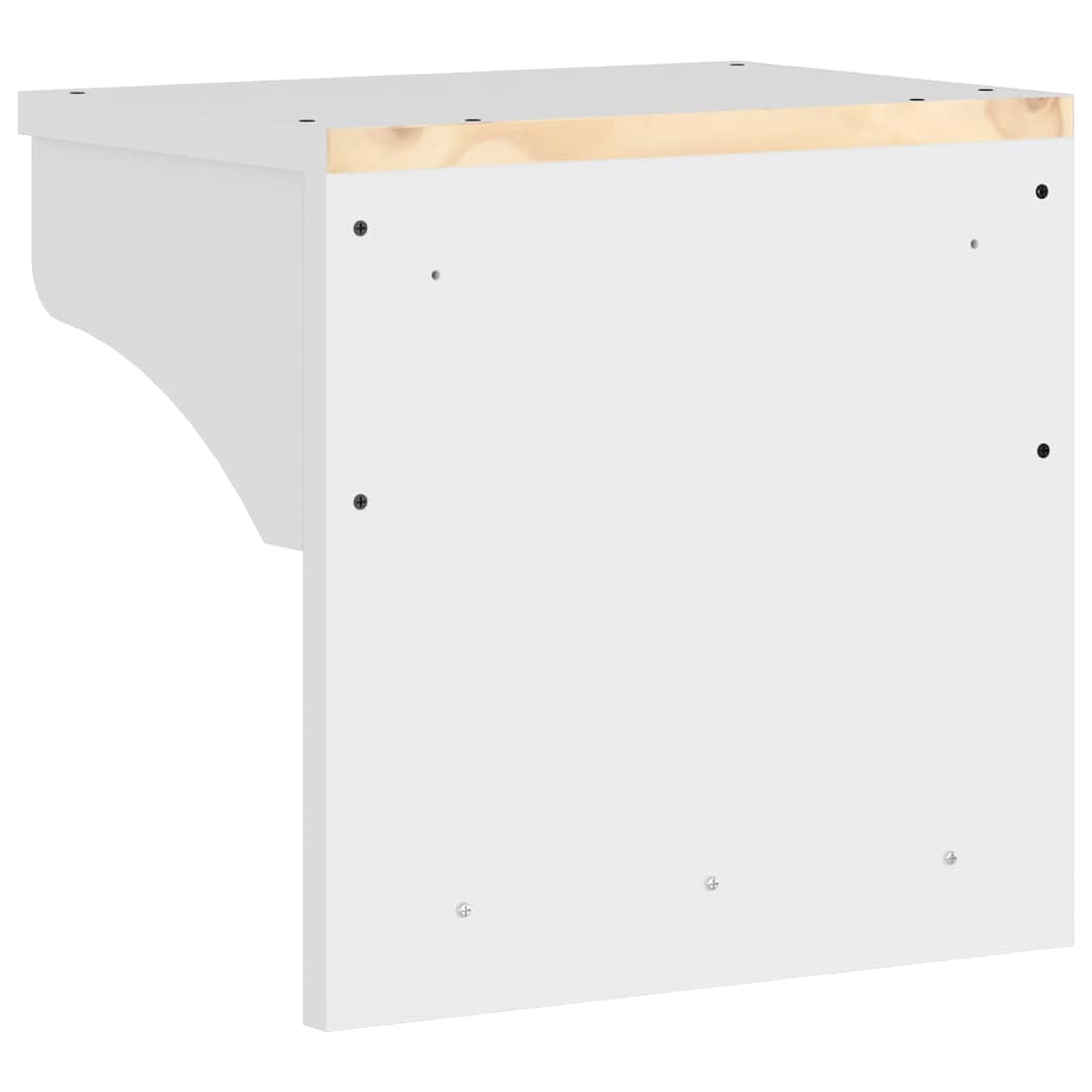 Portemanteau mural sandnes 43x30x42 cm bois de pin massif blanc - 43 x 30 x 42 cm (l x p x h) - number 7.