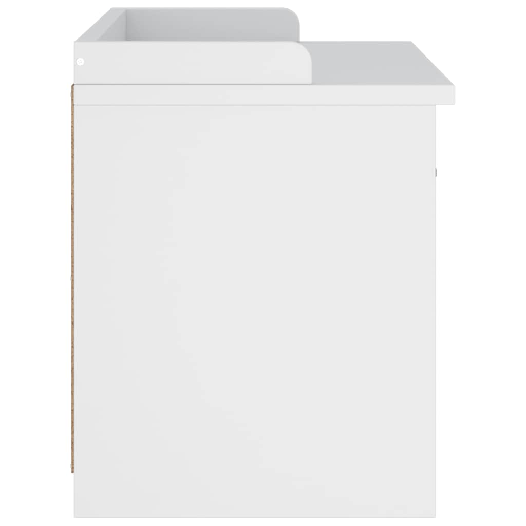 Entrébænk sandnes 87x40x50 cm massivt fyrretræ - hvid - number 6.