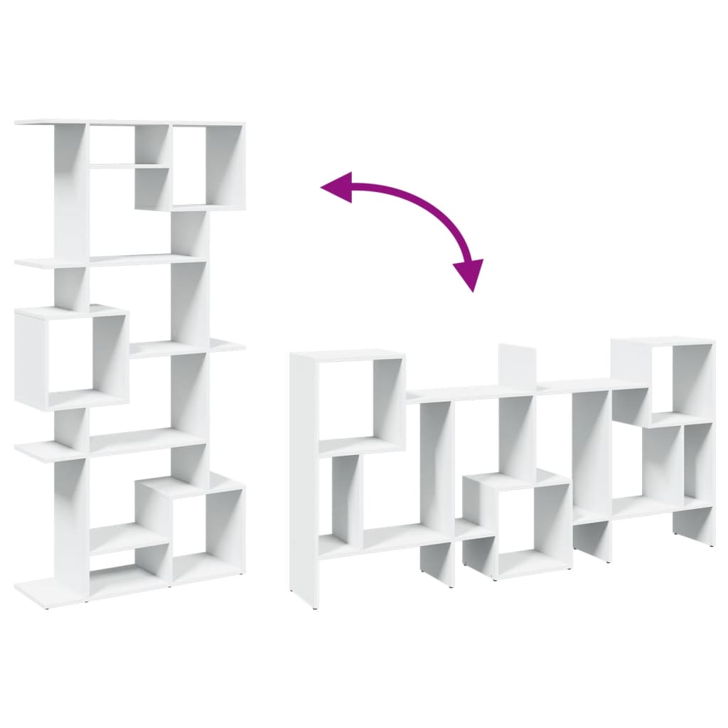 Bogreol 92x29x188 cm konstrueret træ - hvid, 1, 188 cm - number 8.