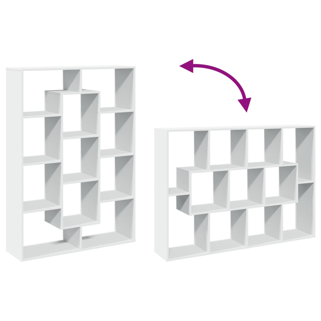 Bokhylle 102x29x143 cm konstruert tre - hvit, 1, 143 cm, 102 cm - number 8.