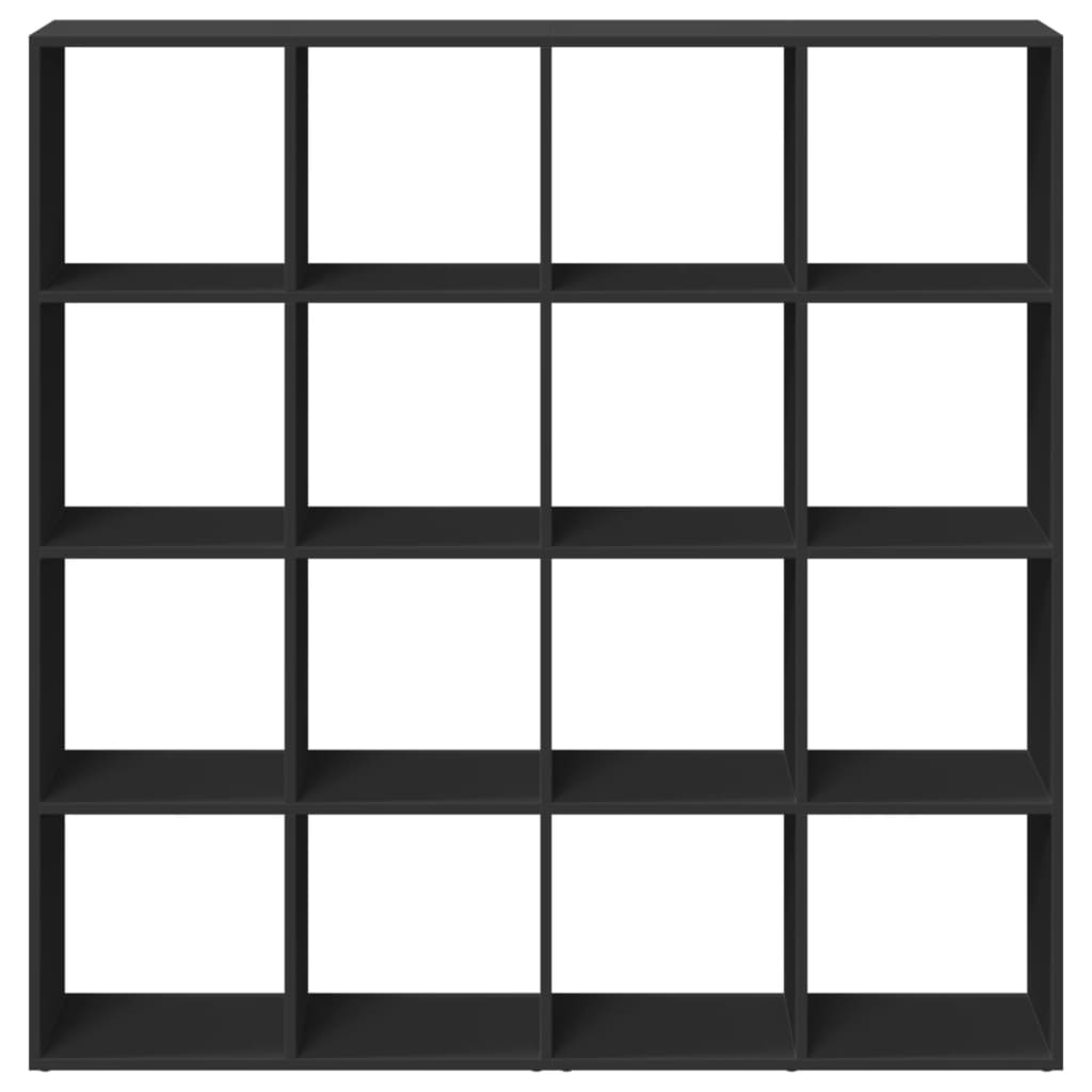 Bokhylle 137,5x29x137,5 cm konstruert tre - svart, 137,5 x 29 x 137,5 cm, 1 - number 5.