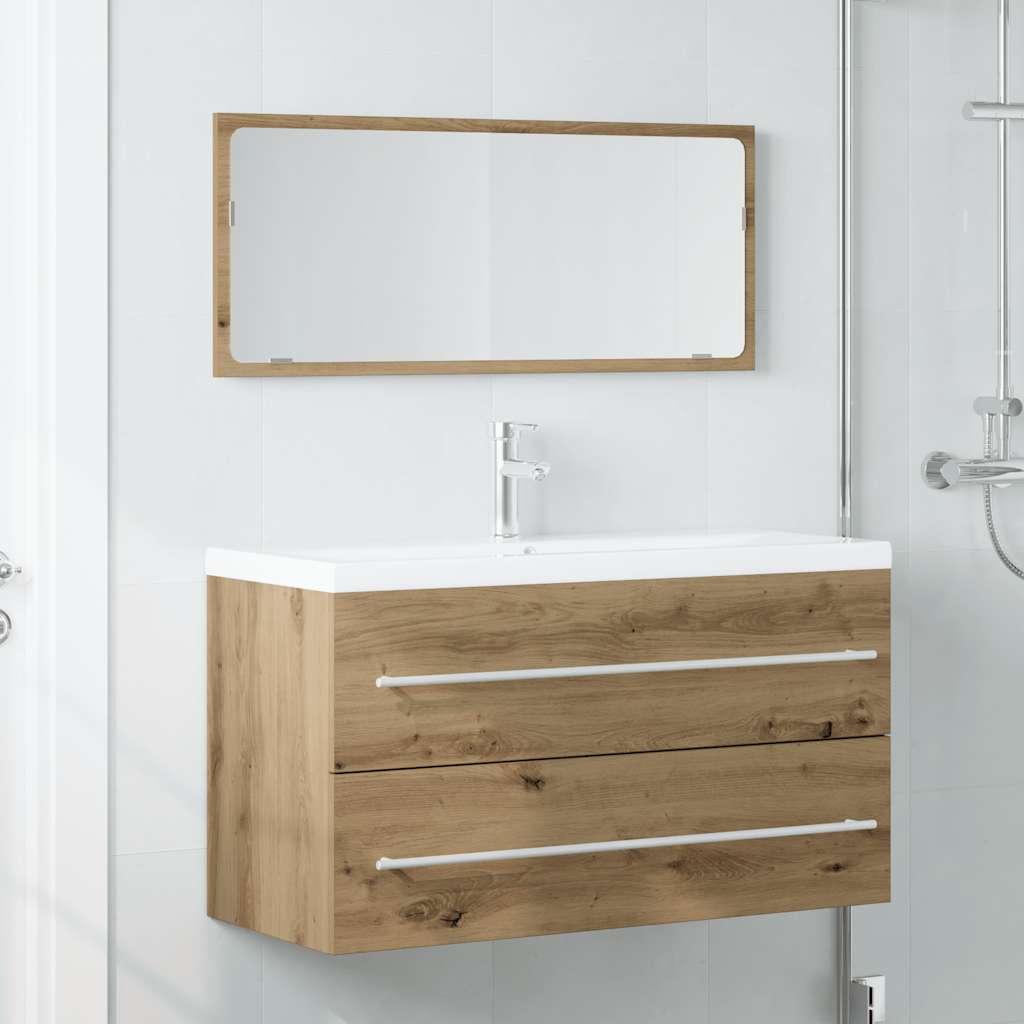 Møbelsett for bad 2 deler konstruert tre kunstig eik - håndverks eik, 1 - number 3.