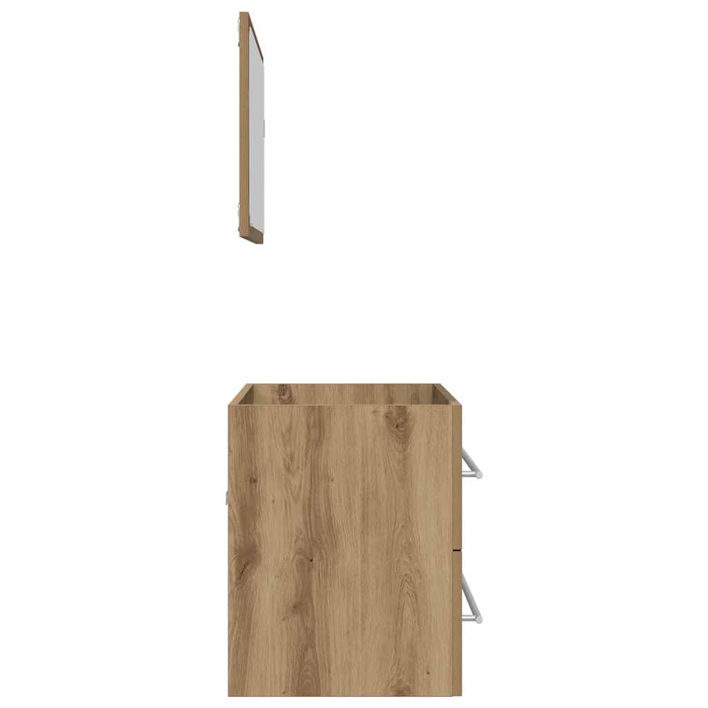 Møbelsett for bad 2 deler konstruert tre kunstig eik - håndverks eik, 1 - number 6.