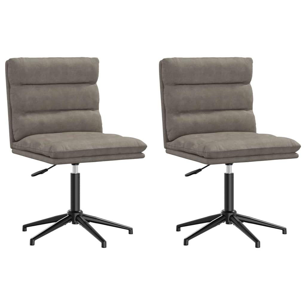 Spisebordsstole stk. kunstlæder - grå, 2 - number 2.