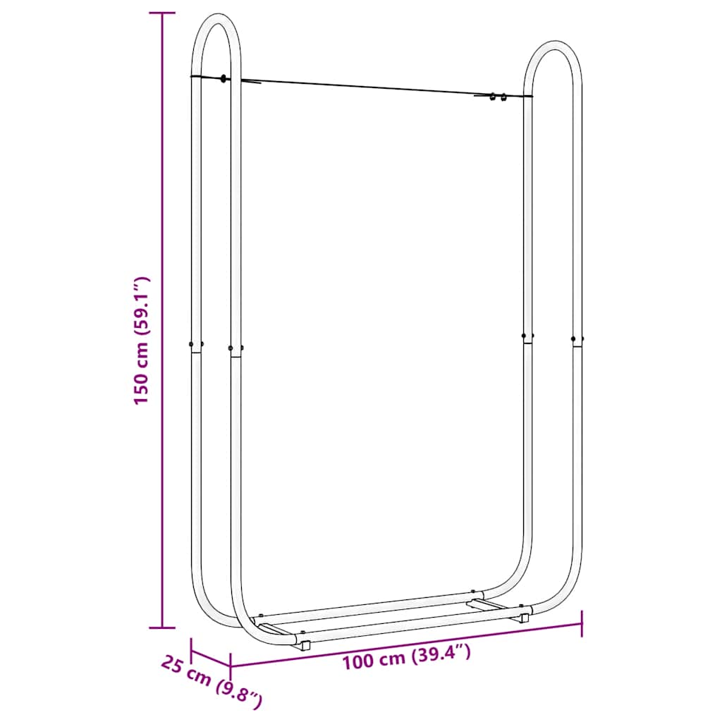 Burning rack galvanized steel - 100 x 25 x 150 cm, with rainbag - number 10.