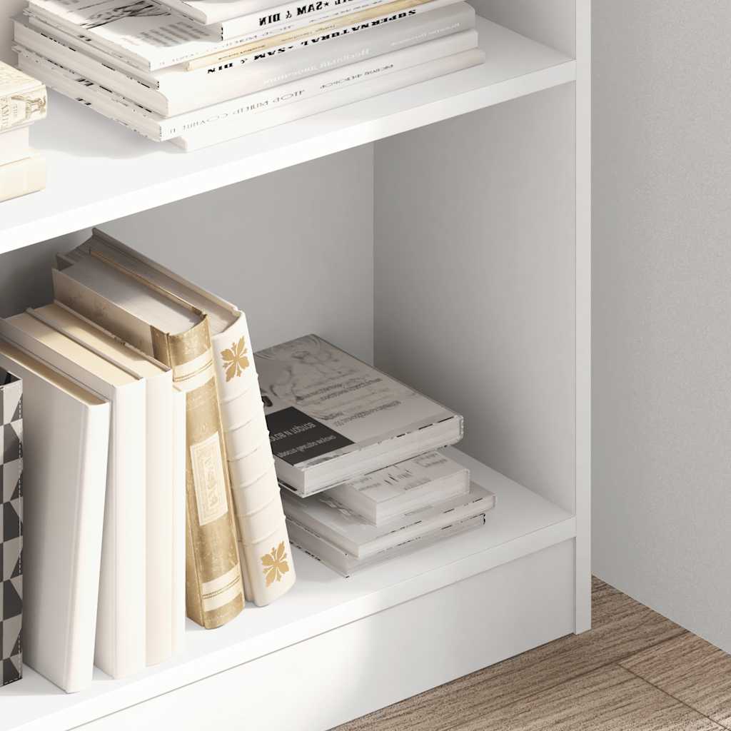 Bokhylle 80x24x109 cm konstruert tre - hvit, 1, 109 cm, 80 cm - number 3.