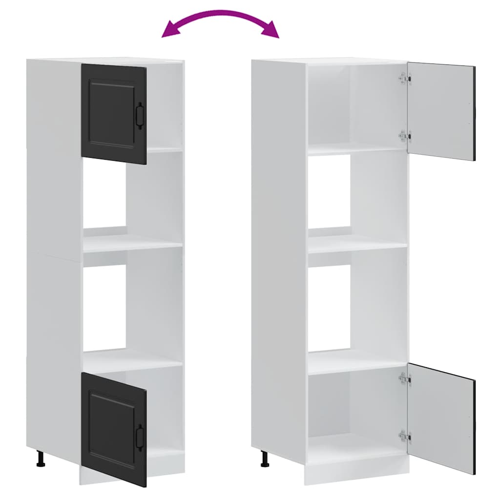 Ovnskap pc -er. lucca konstruert tre - svart, 2, over skapet 60 cm, 1 - number 8.