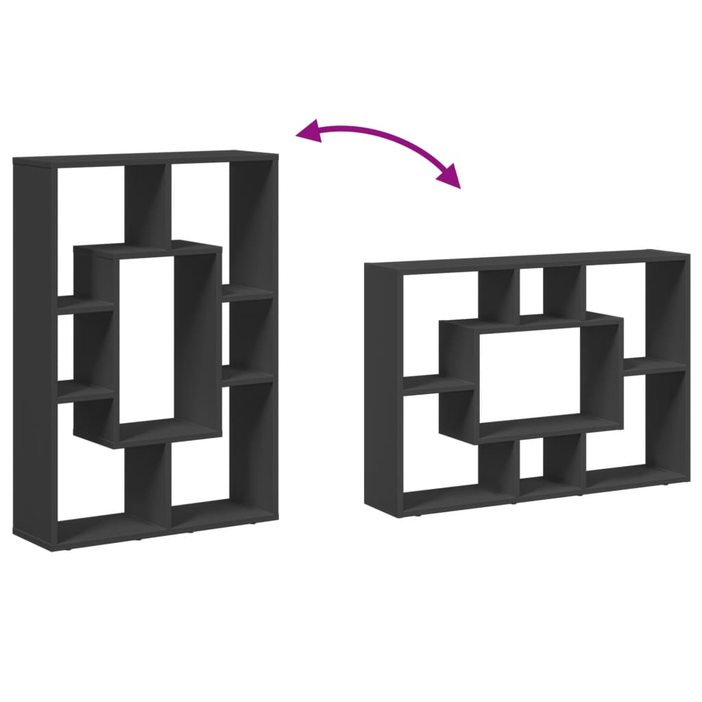 Bokhylle 63x20x90 cm konstruert tre - svart, 1, ooo 1 - number 8.