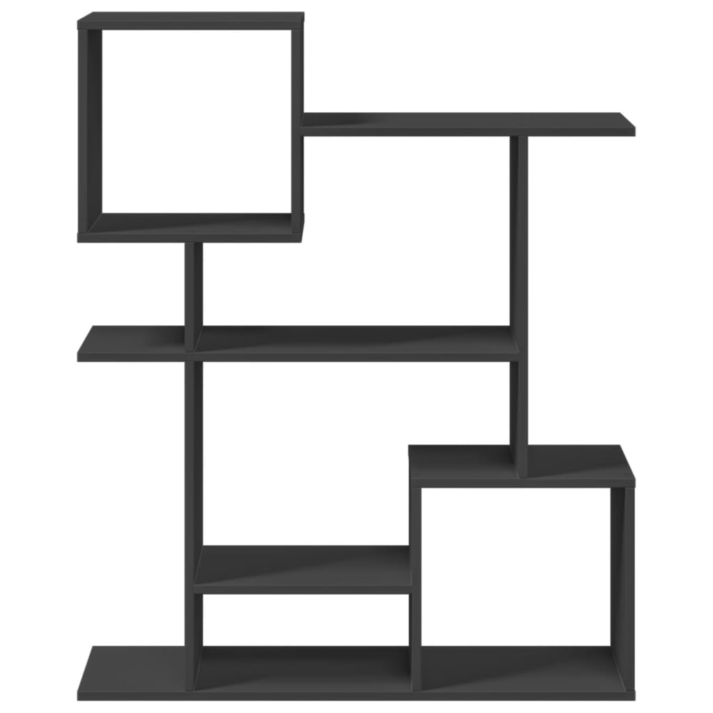 Bogreol/rumdeler 92x29x112 cm konstrueret træ - sort, 1, 112 cm - number 5.