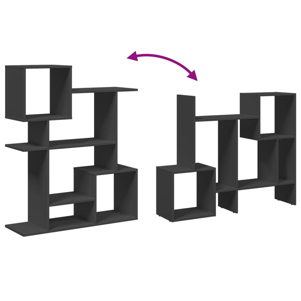 Bogreol/rumdeler 92x29x112 cm konstrueret træ - sort, 1, 112 cm - number 8.