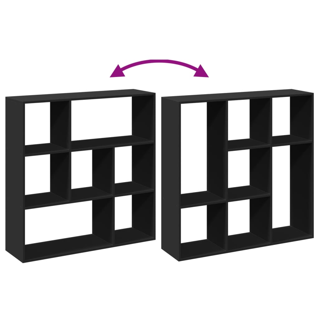 Bogreol/rumdeler 102x29x103,5 cm konstrueret træ - sort, 1, 103.5 cm, 102 cm - number 8.