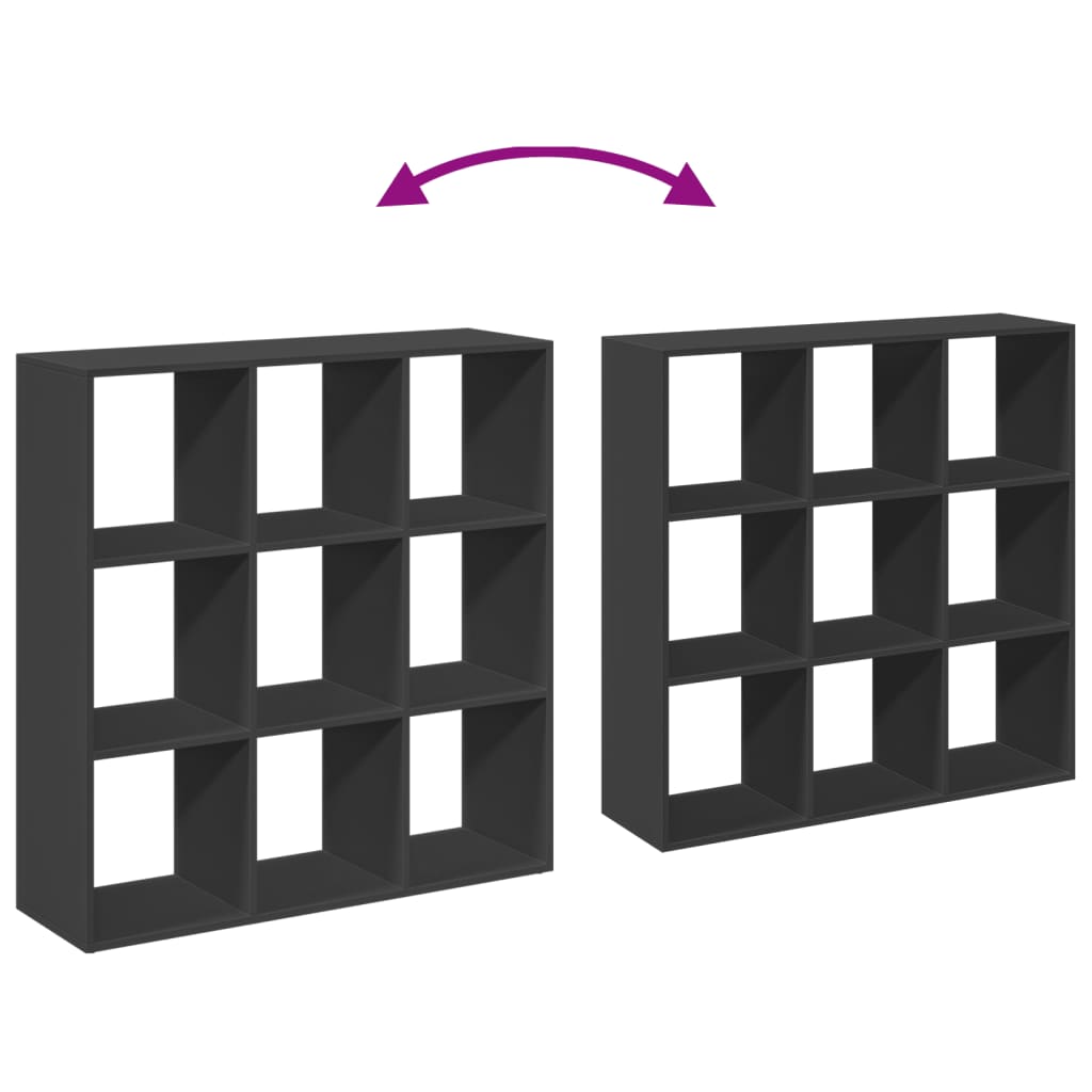 Bokhylle/romdeler 102x29x103,5 cm konstruert tre - svart, 1, 103,5 cm, 102 cm - number 8.