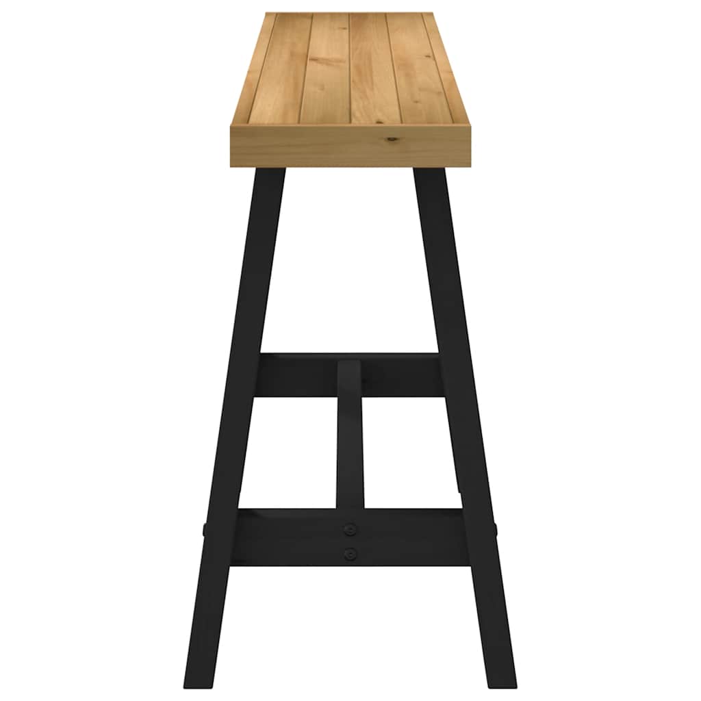 Konsolbord noain a-formede ben 120x30x75cm massivt træ fyrretræ - number 4.