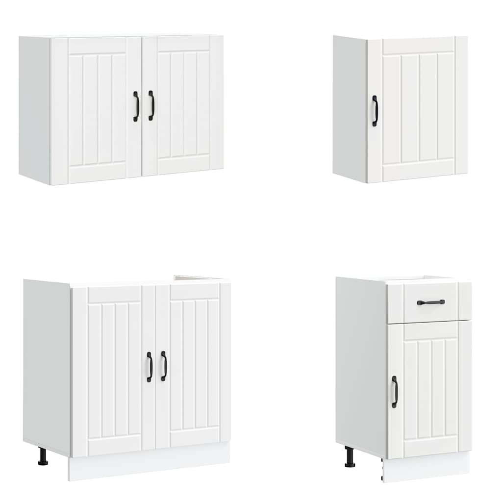 7 dele køkkenskabssæt kalmar konstrueret træ - hvid, 1, x - number 4.