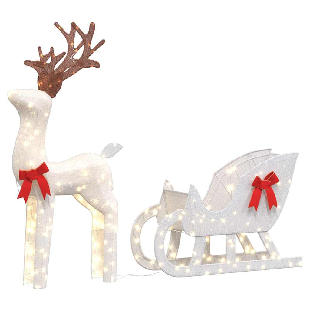 Christmas decoration reindeer and sleigh 100 leds - cold white, 1 - number 2.