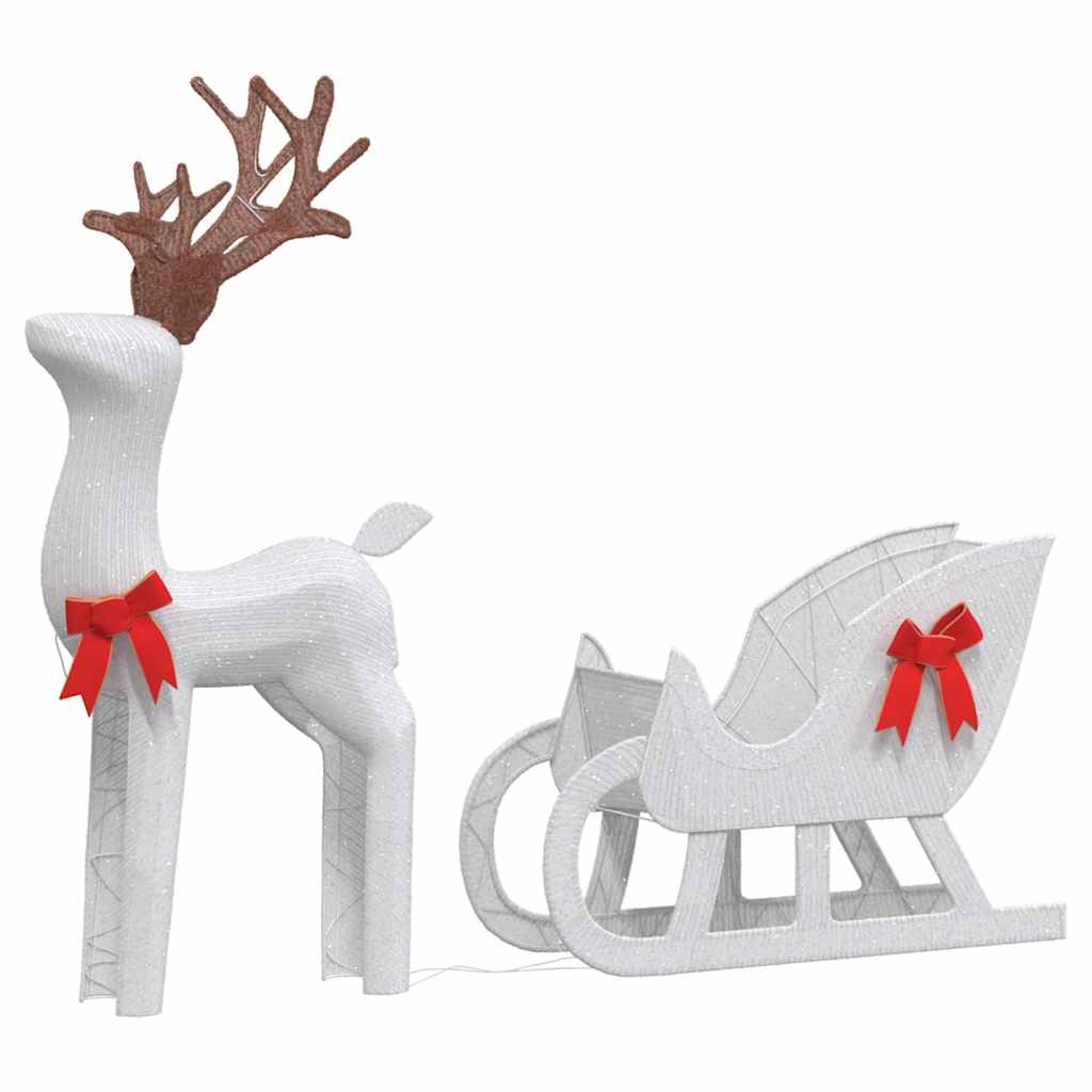 Christmas decoration reindeer and sleigh 100 leds - cold white, 1 - number 3.