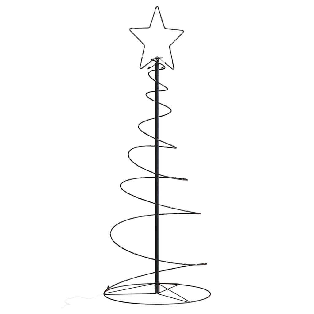 Sapin de noël lumineux 80 led lumière blanche chaude - noir, 120 cm, 1, sans boules de noël - number 2.