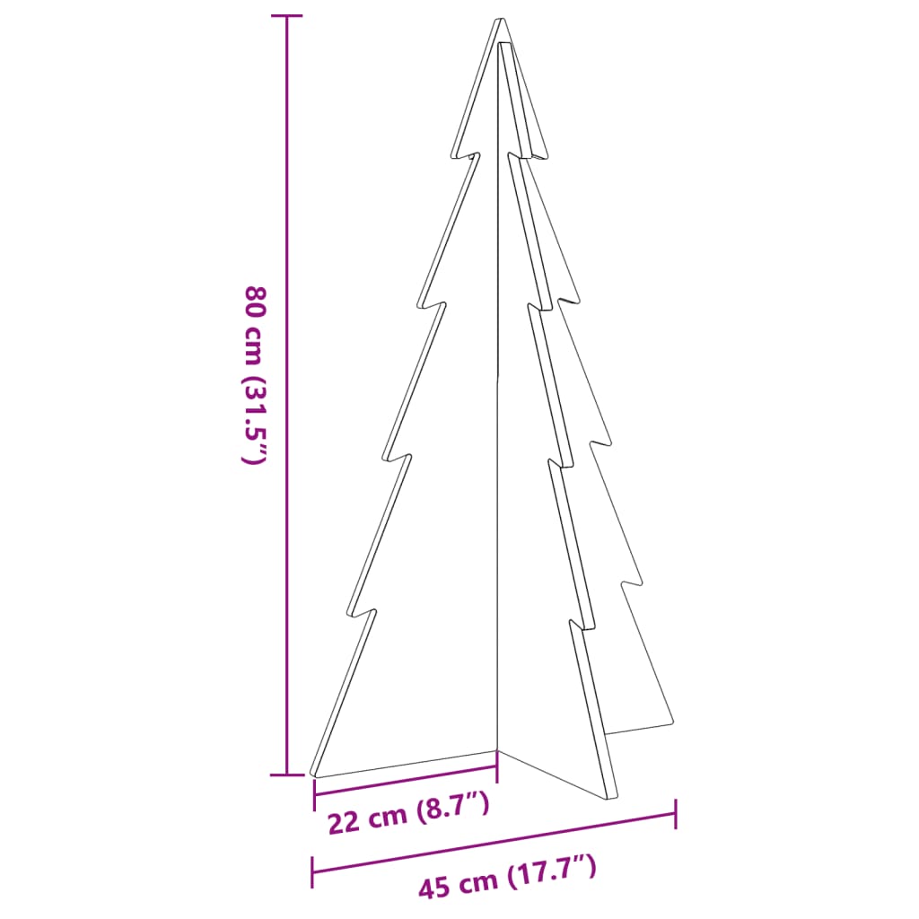 Decorative christmas tree solid pine trees - couleurs naturelles, 80 cm, 1 - number 8.