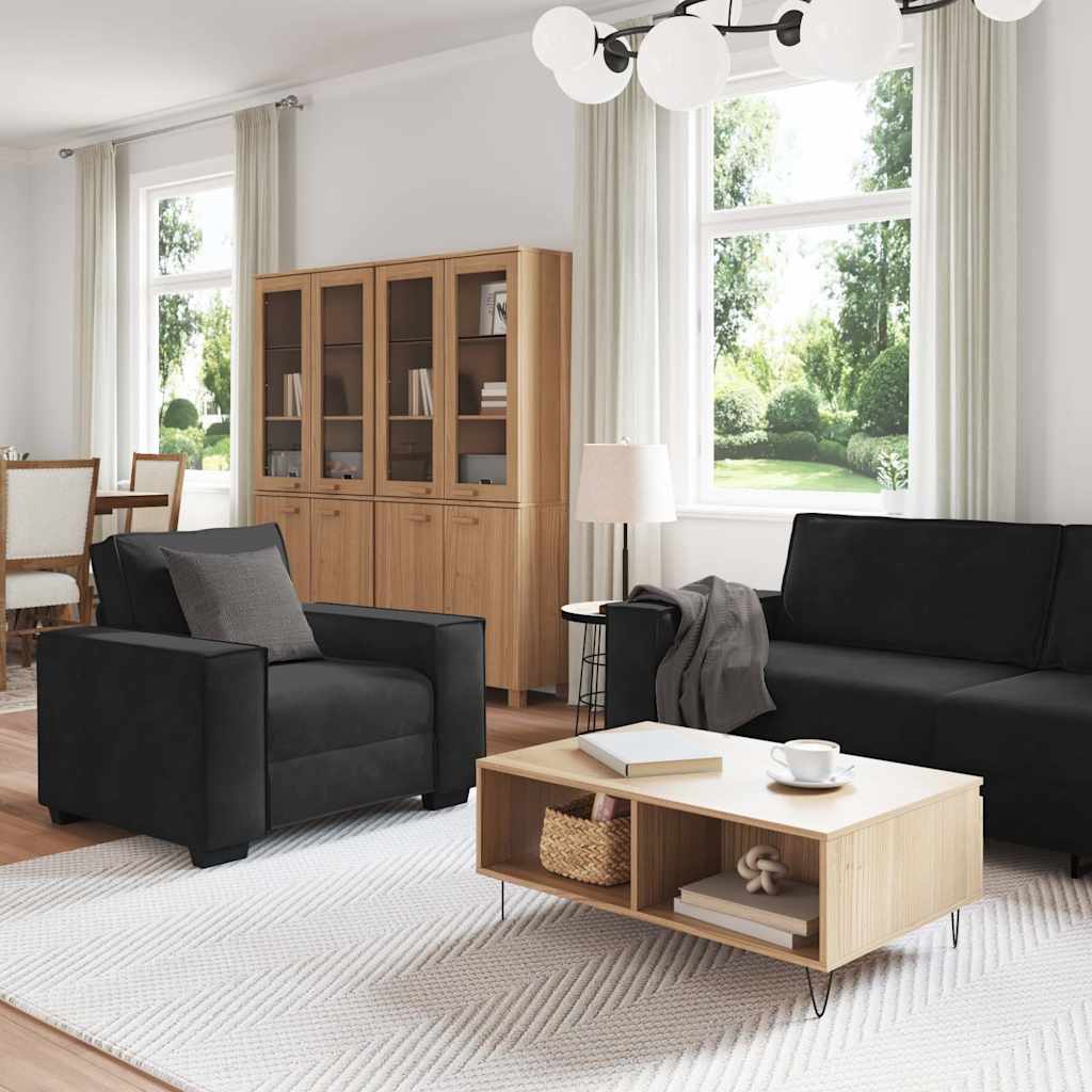 Sofa ustawiona 3 części z poduszkami welur - number 3.