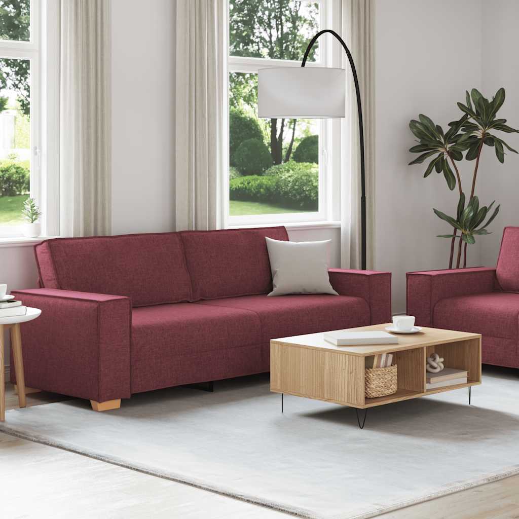 Kauč ​​set 2 dijela s jastukom tkaninom - vino crveno, 160 cm - number 3.