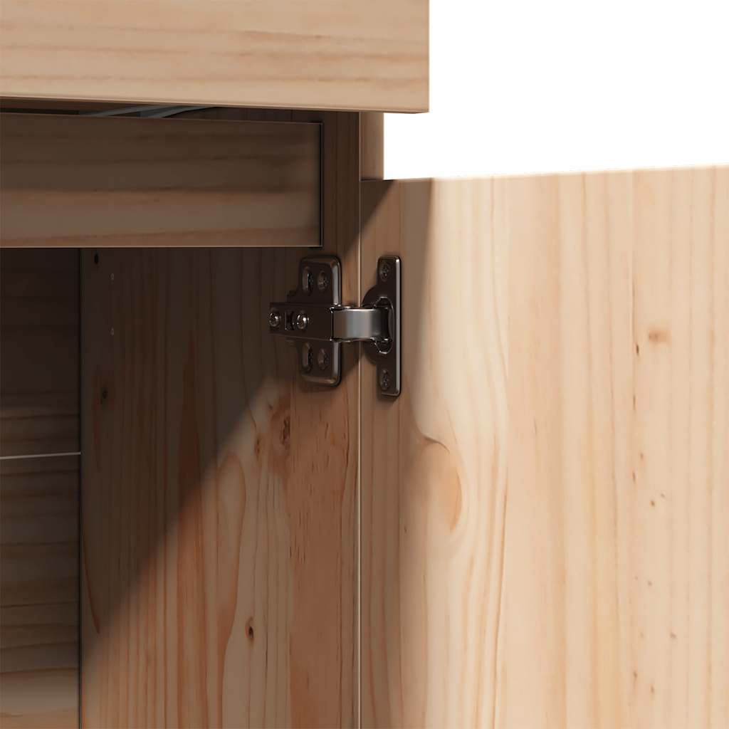 Højskab 89x34x116,5 cm massivt fyrretræ - naturfarvet, 1 - number 9.