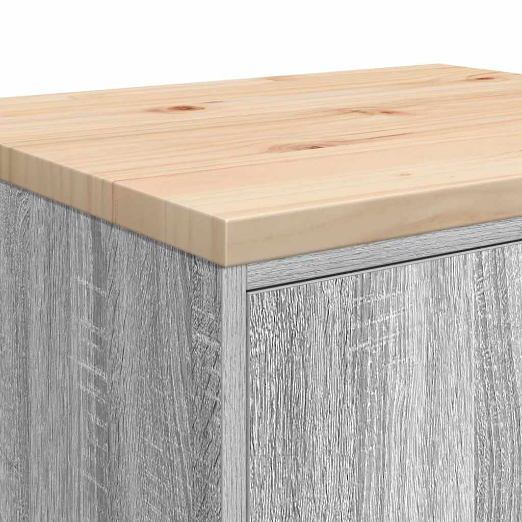 Garažni ormar sivi sonoma 60x51x85 cm - smeđi hrast, 30 x 51 x 85 cm, 1, 1 drvena vrata - number 10.