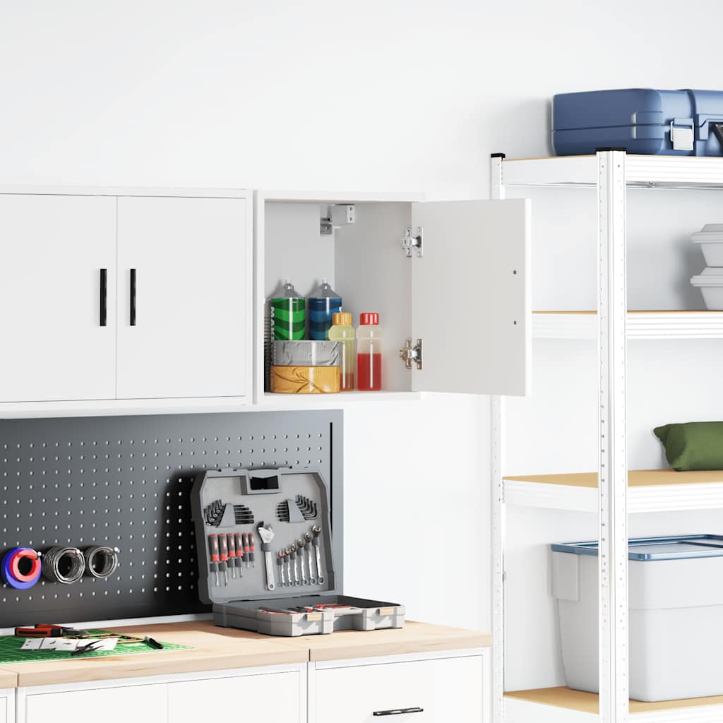 Zidni ormarić za garažu od drva - bijeli, 40 x 30 x 41 cm, 1 - number 2.