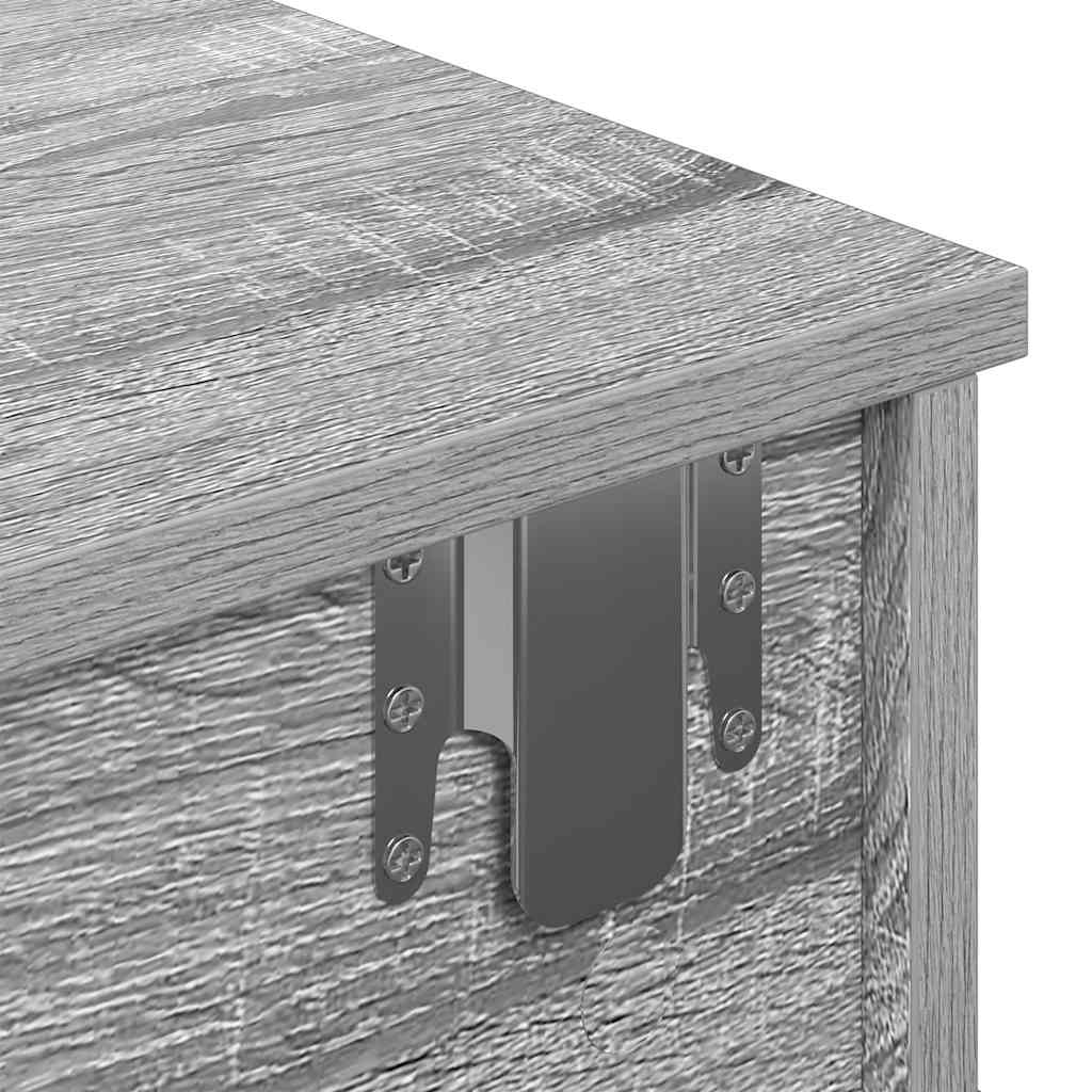 Półka ścienna z szufladami 100x37,5x19 cm - dąb sonoma szary, 100 x 34 x 19 cm, 1 - number 9.