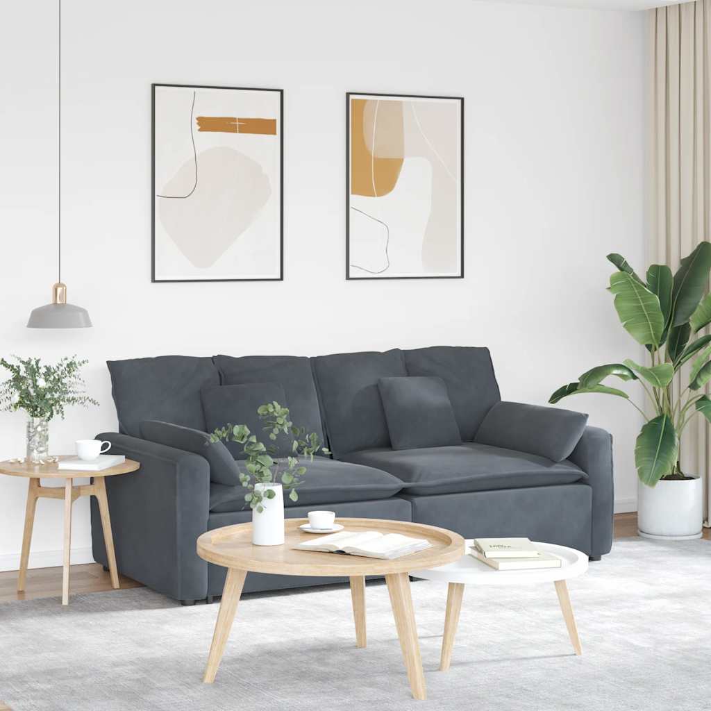 Modulsofa med hynder mørkegrå - number 1.