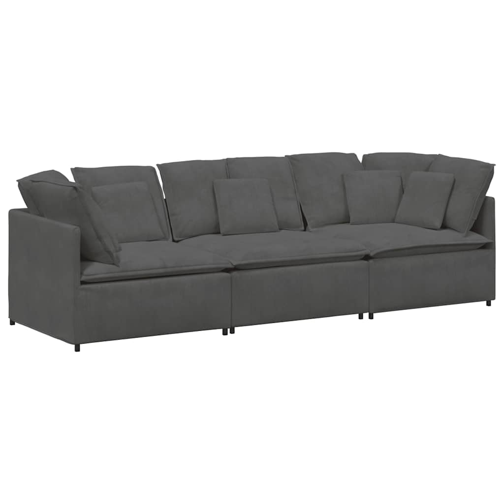 Modul sofa med puter fløyelsstoff mørk grå - number 2.