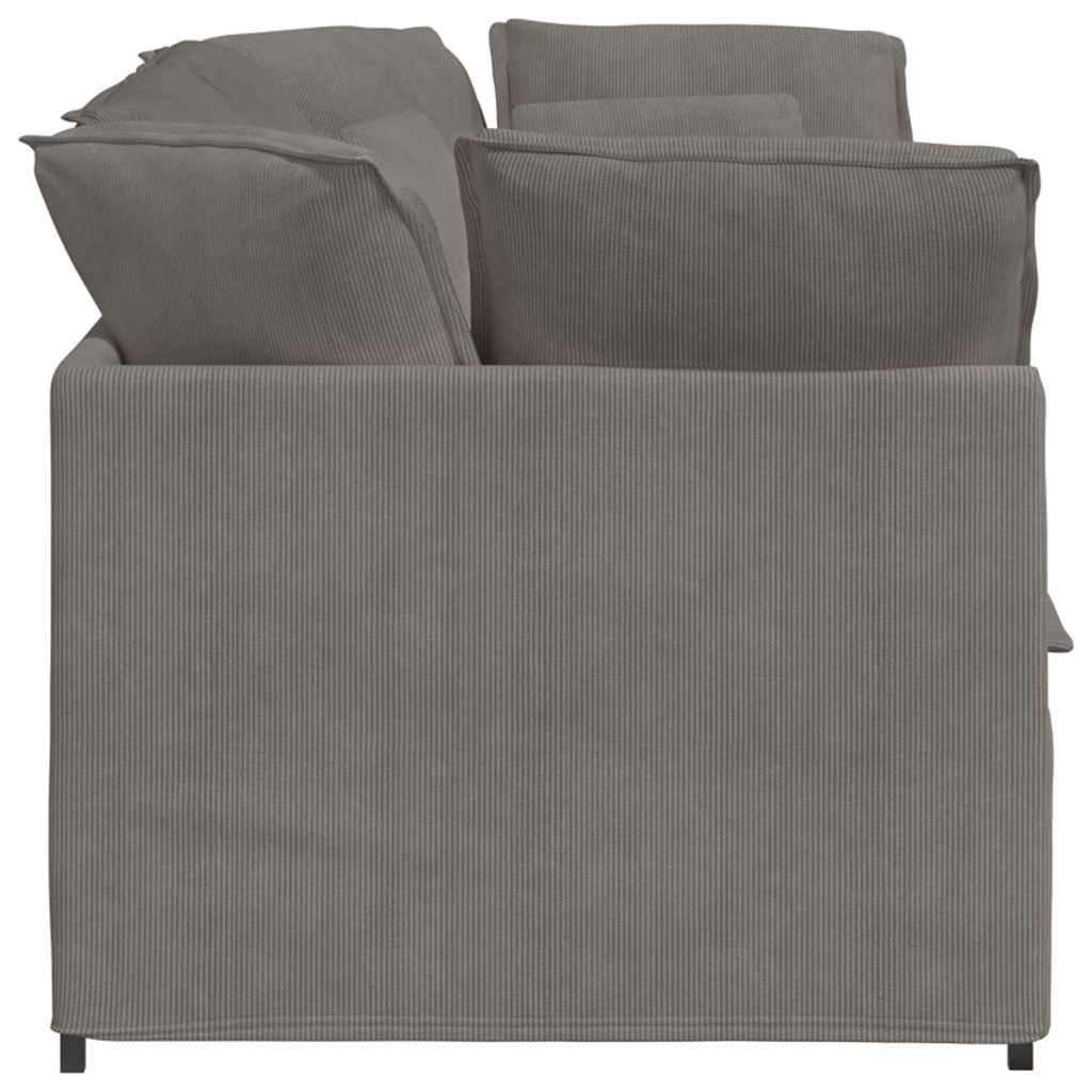 Modul kauč s jastucima baršunasto svijetlo siva - number 5.