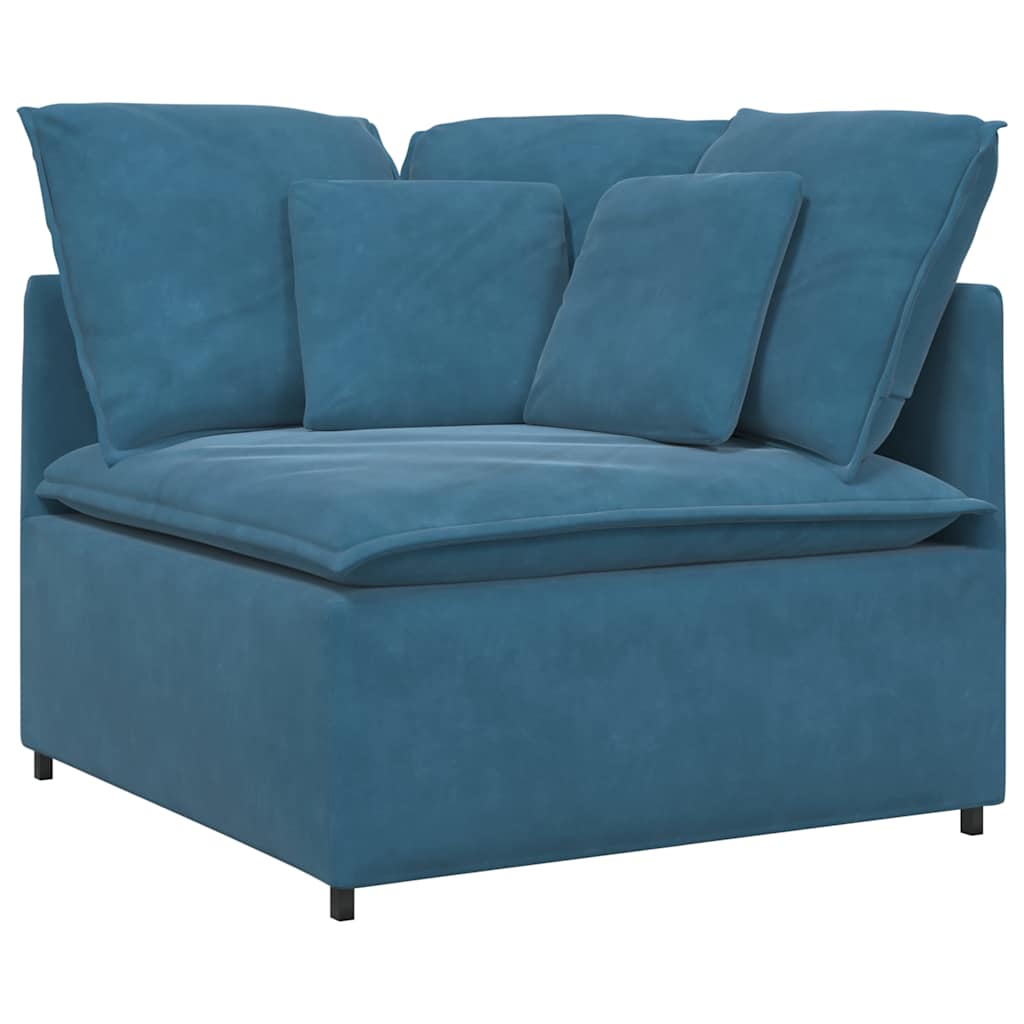 Sofa modułowa z poduszkami velvet blue - number 3.