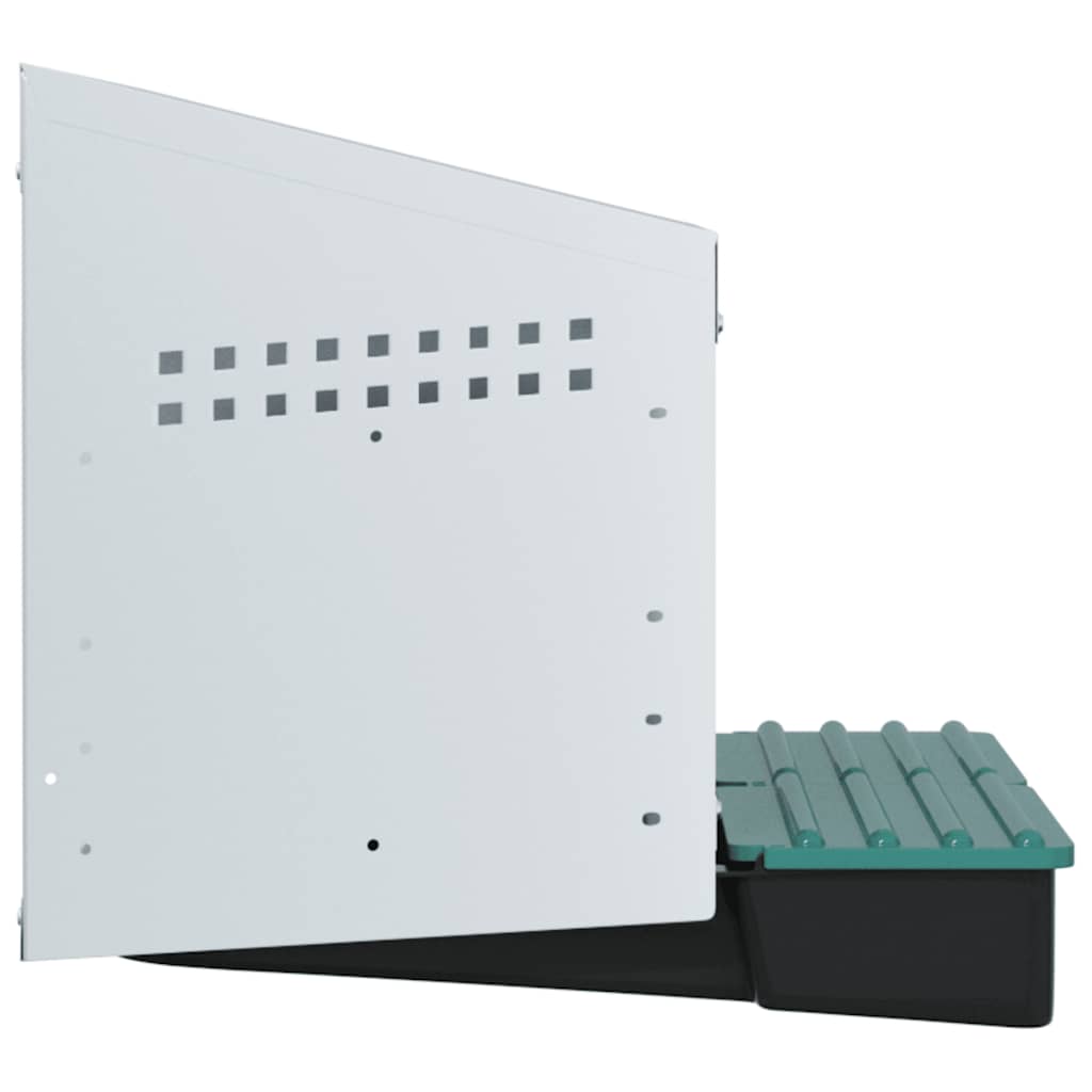 Nichoir pour poulets 2 compartiments en acier galvanisé mural - 53 x 50 x 46 cm - number 6.