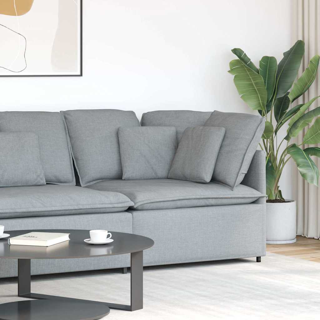 Modulsofa hjørnemodul med hynder 100 cm lysegrå - number 1.