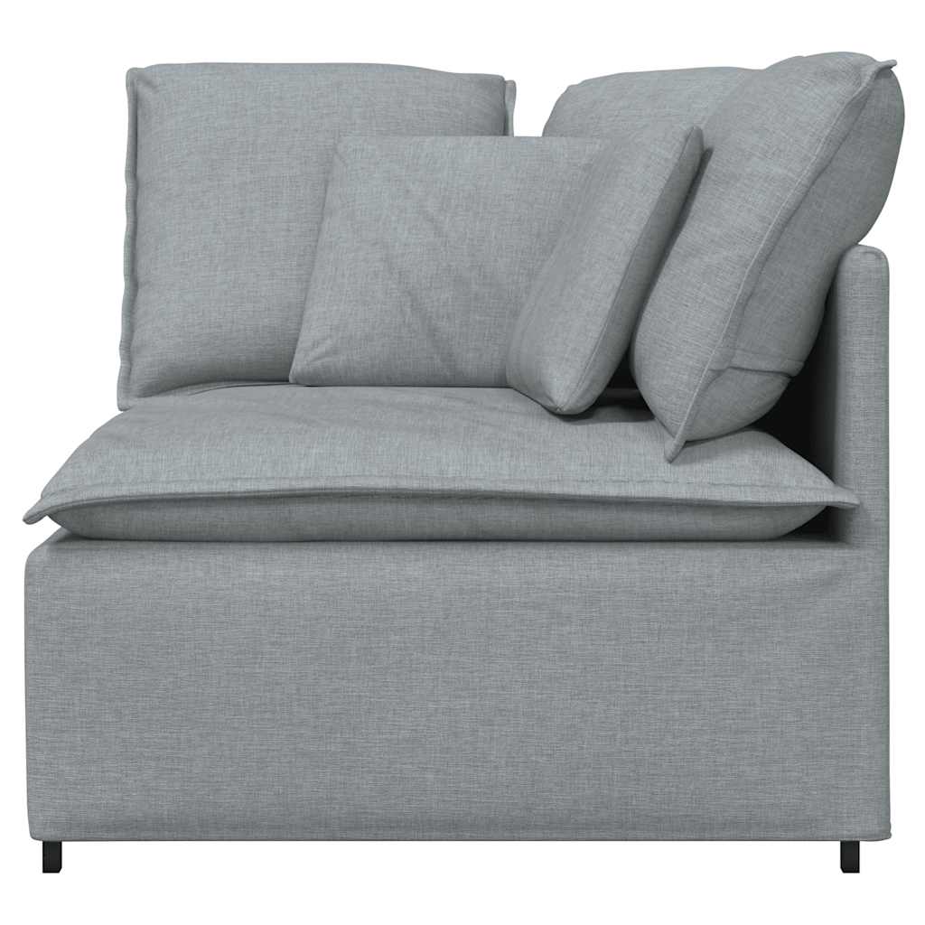 Modulsofa hjørnemodul med hynder 100 cm lysegrå - number 3.