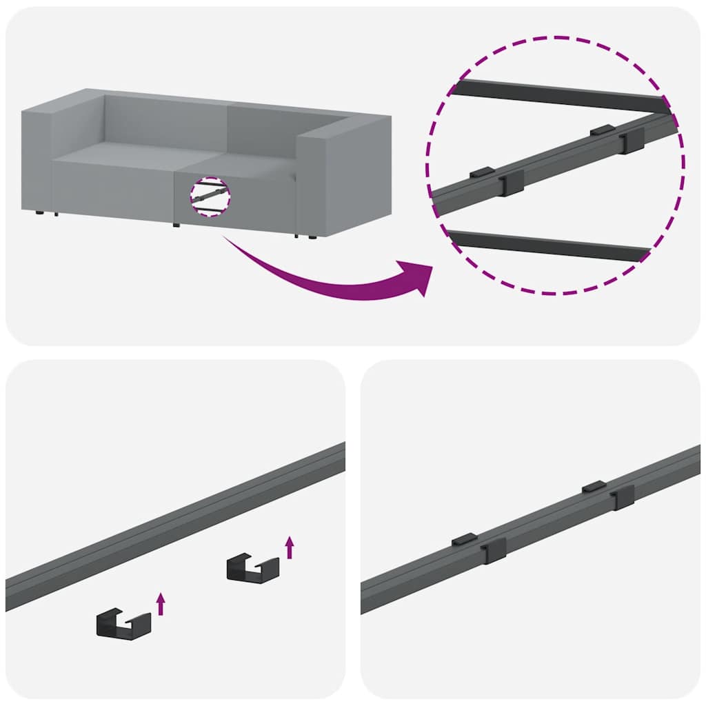Modulopbygget sofaarmlænsendemodul med hynder 100 cm mørkegrå - number 7.