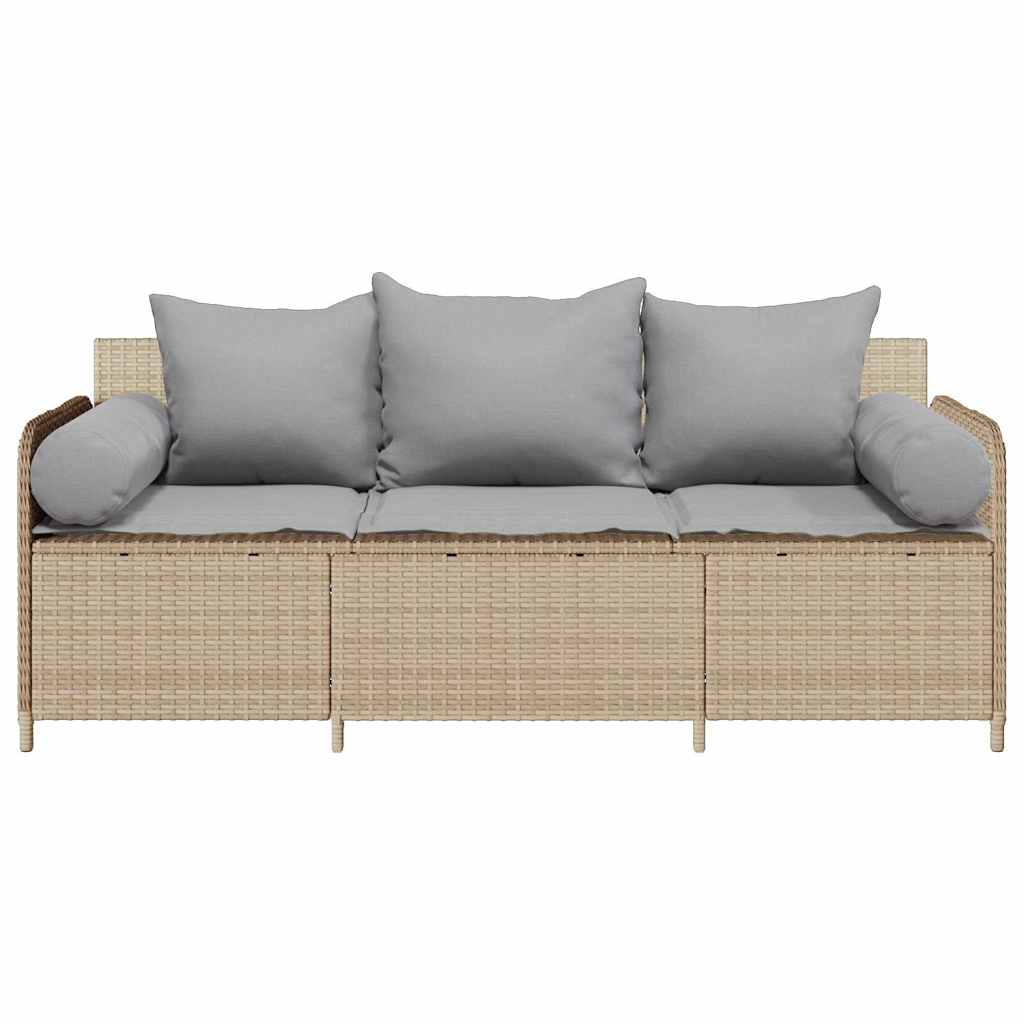 3 -osobistą sofę ogrodową z poduszkami poliattan - beż, 1, jasnoszary - number 4.