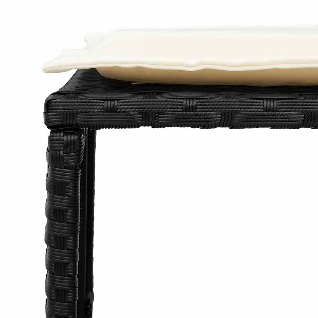 Sofa sett for hage 5 deler med puter stabile polyrattan - svart, 1, kremfarget - number 11.