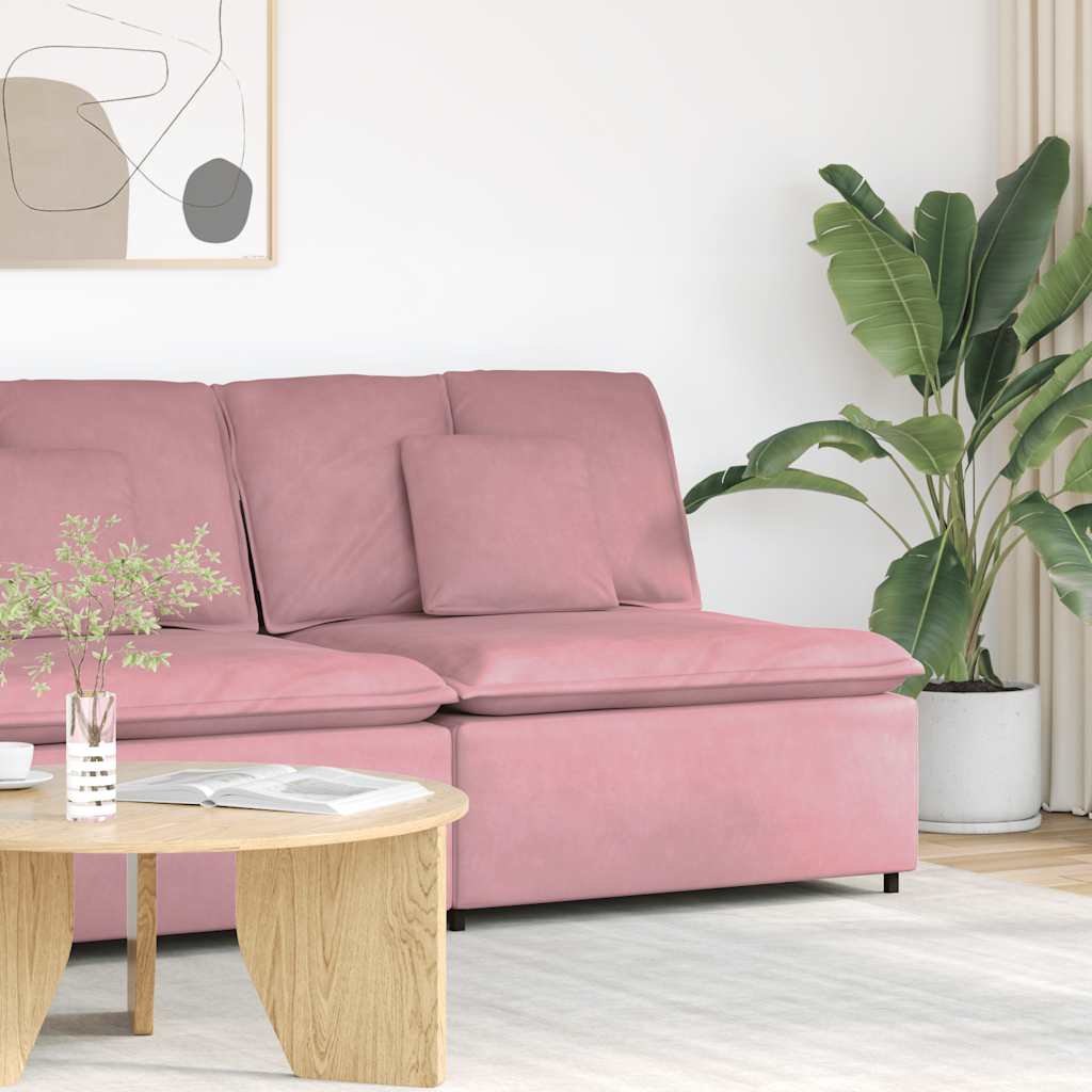 Modulopbygget sofacentermodul med hynder 100cm - lyserød, centre sofa - number 1.