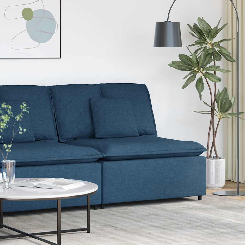 Modulopbygget sofacentermodul med hynder 100 cm - blå, centre sofa - number 1.